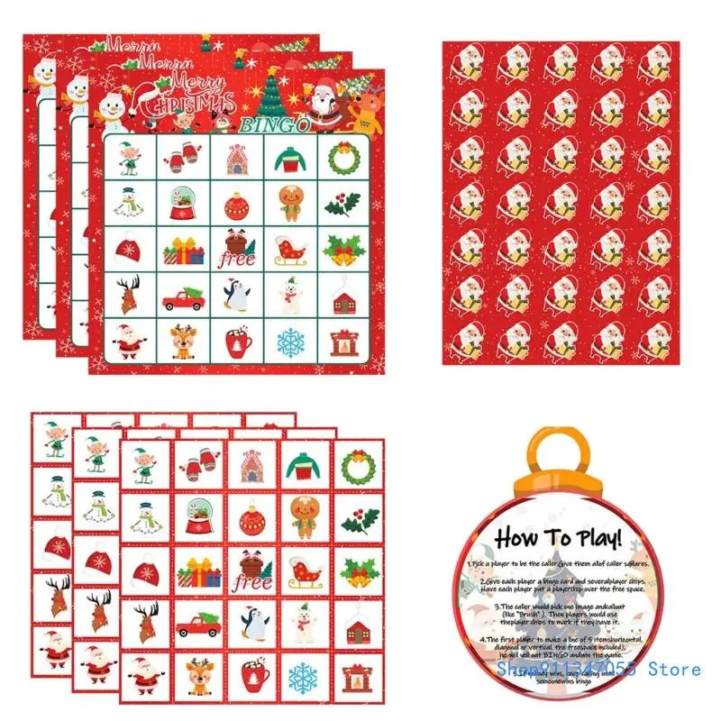 Рождественский игровой набор в бинго праздничные карты для всей семьи