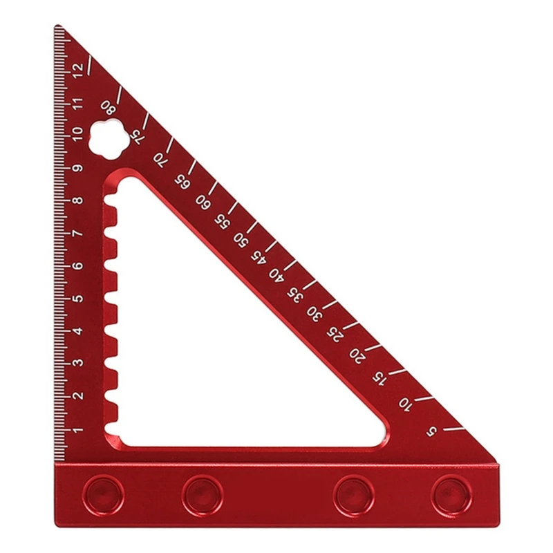 

Aluminum Alloy Woodworking Triangle Ruler with Doble-sided Scale Carpentry Square Diy Right Angle Ruler Carpentry Tool