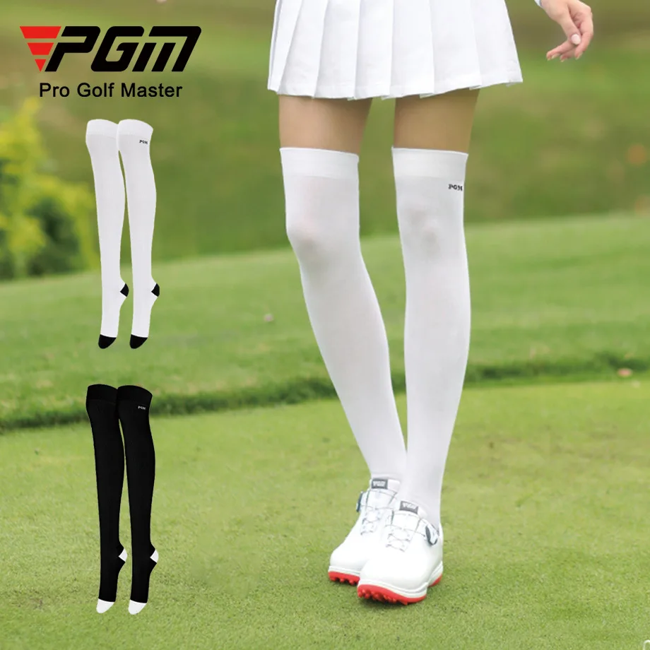 

PGM Women Golf Socks Summer High Elastic Knee Socks Ladies Slim Fit and Thin Stockings with Thick Towel Bottom WZ015