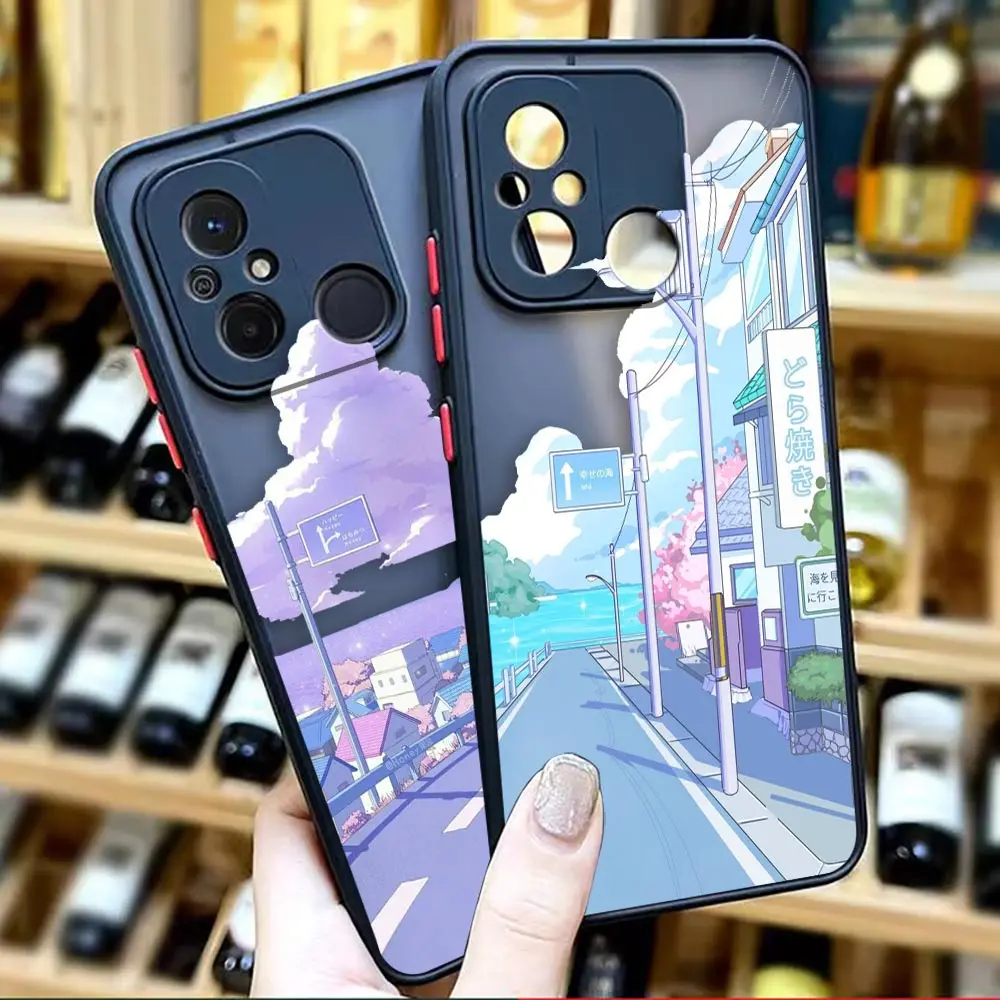 

Matte Case for Redmi A1 K50 K40 K30 K20 10X 10C 10 9C 9T 9A 9 8 7 PRO 4G 5G Case Funda Shell Cover Japan Anime Landscape Scenery