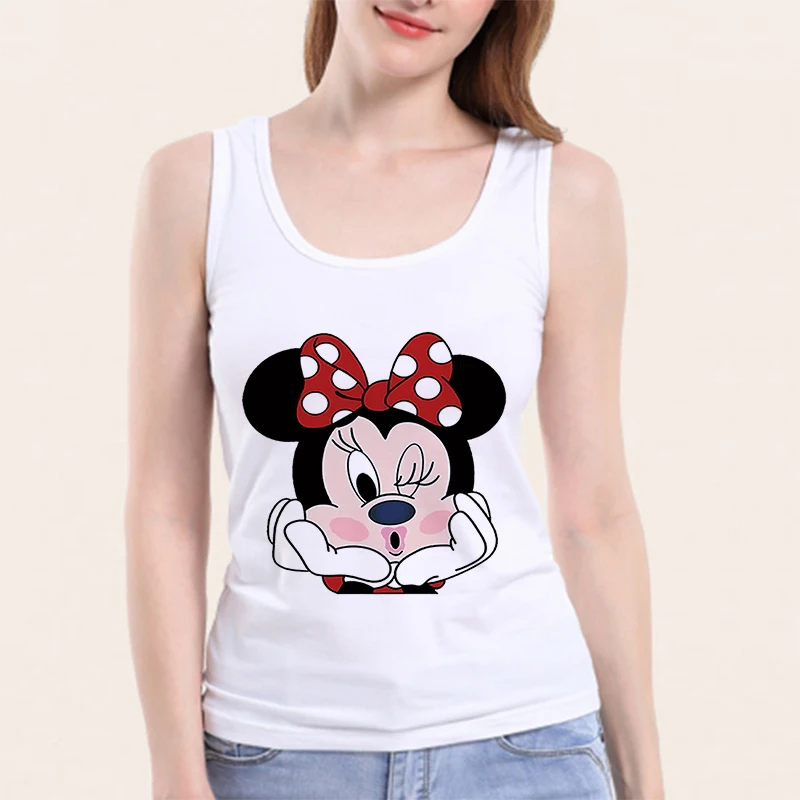 

Женский жилет без рукавов с рисунком Микки и Минни Маус