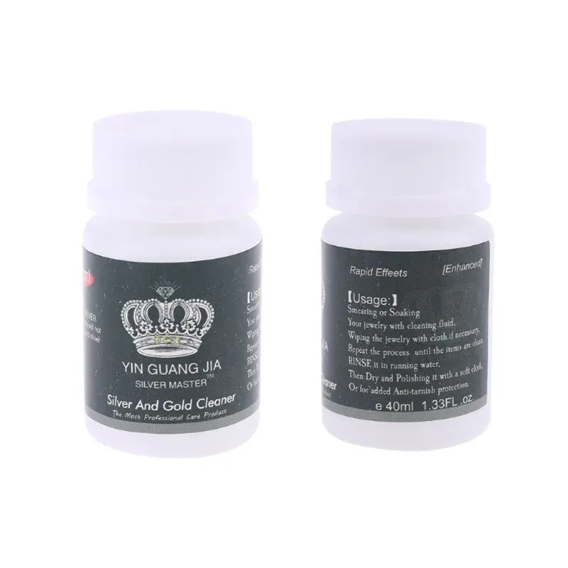 

2Pcs Jewelry Cleaning Versatile Rust Remover Anti Tarnish Protection Ring Diamond Rust Detergent 40ml Silver Gold Clean