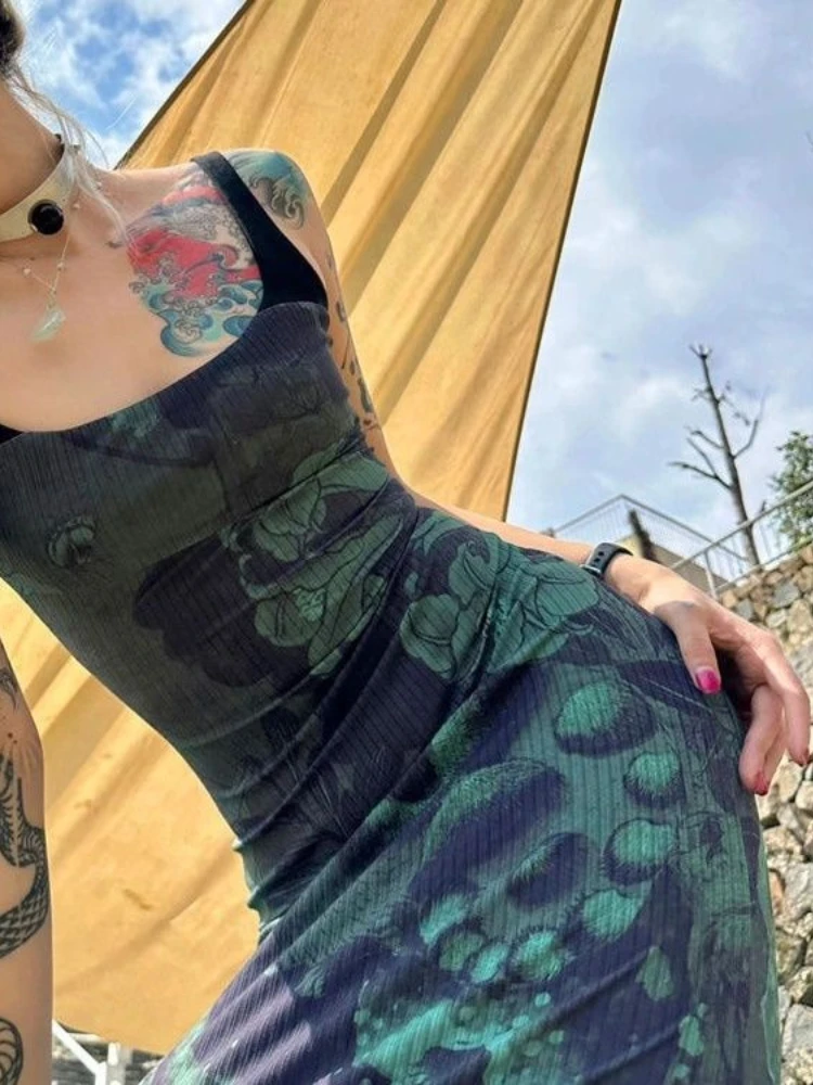 Милое Элегантное Длинное Платье Y2k уличная одежда корейские винтажные женские