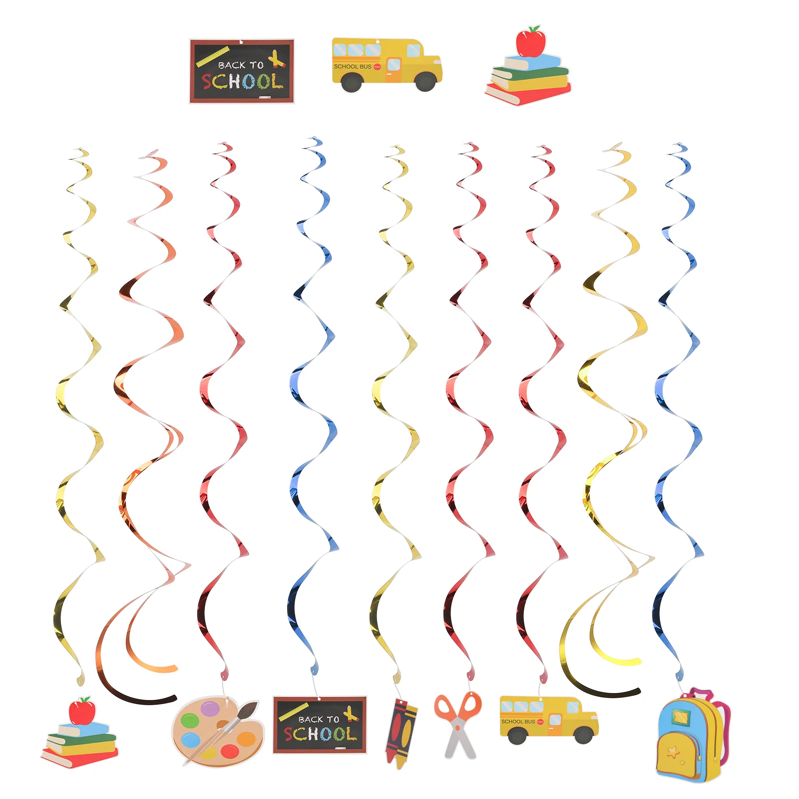 

Schoolto Swirls Hanging Banner Welcome Banners Pendantstationeryruler Day First Swirl Decorations Ceiling Decor Bunting Flags