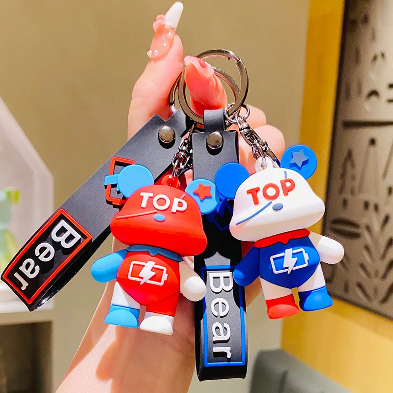 

Creative Cartoon Lightning Bear Three-Dimensional Keychain