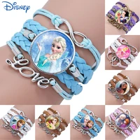disney frozen 2 elsa anna princess cartoon bracelet action figure toys lovely wristand girl gifts toys childrens gift