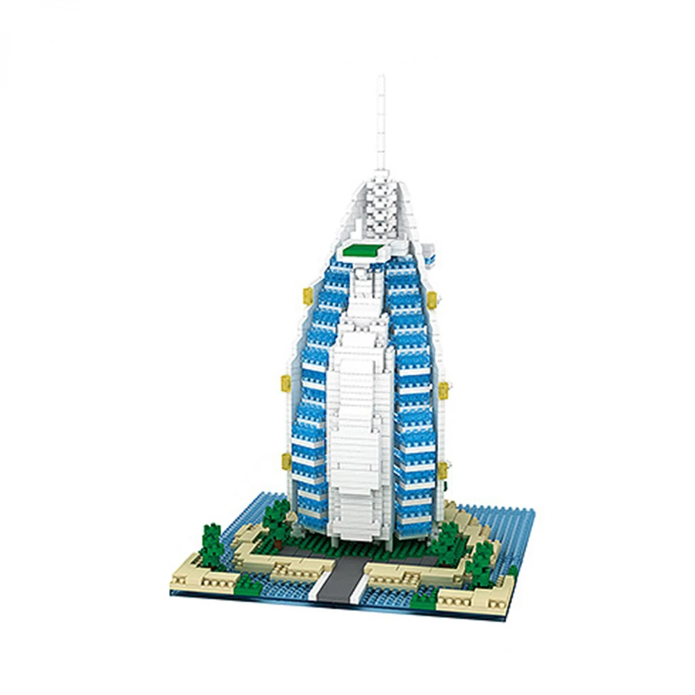 

YZ052 всемирно известная архитектура Burj Al арабский отель строительные блоки 3D модель мини алмазные микро Кирпичи игрушки для детей Подарки