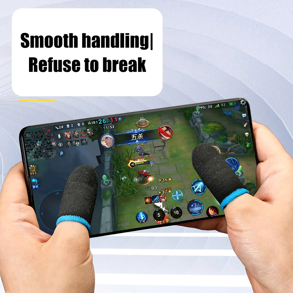 

10pc/20pc Carbon Fiber Game Finger Sleeves for PUBG Mobile Sensitive Touch Screen Gaming Finger Thumb Sleeve Gloves