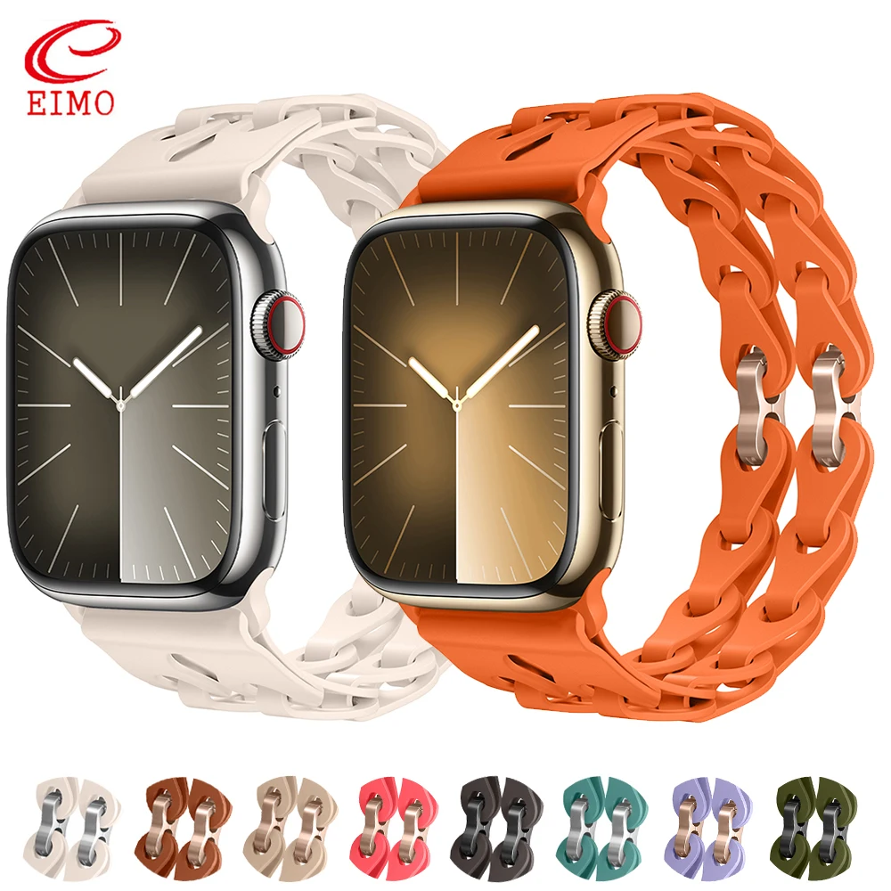 Ремешок силиконовый для Apple Watch band браслет iWatch ultra 2 Series 9 8 7 6 5 3 Se 45 мм 44 40 49 41 38 42