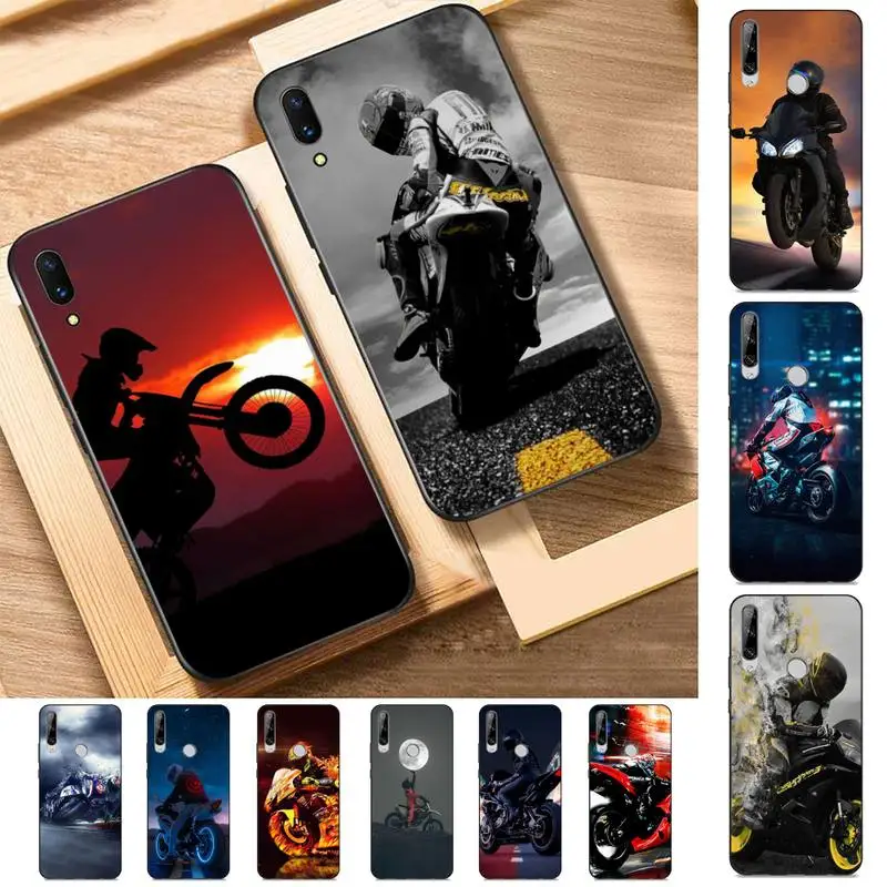 

Moto Cross Motorcycle Sports Phone Case for Huawei Y 6 9 7 5 8s prime 2019 2018 enjoy 7 plus