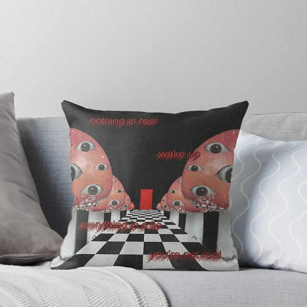 Weirdcore эстетические грибные глаза Strangecore Traumacore декоративная подушка наволочка
