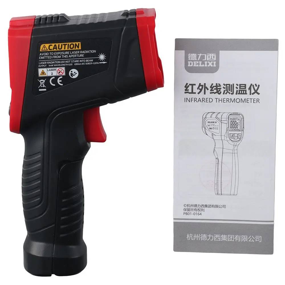 

D:S=12:1 Infrared Thermometer Gun -58°F -1616°F (-50℃-880℃) Adjustable Emissivity Digital Temperature Gun Food Thermometer