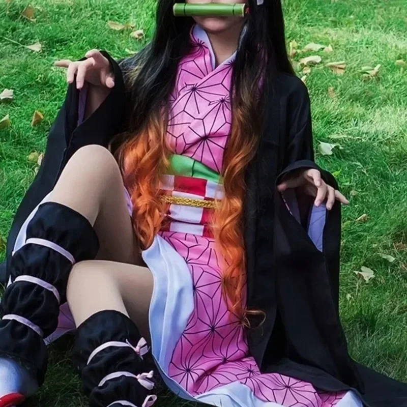 Кимоно женское для косплея рассекающий демонов камадо незуко