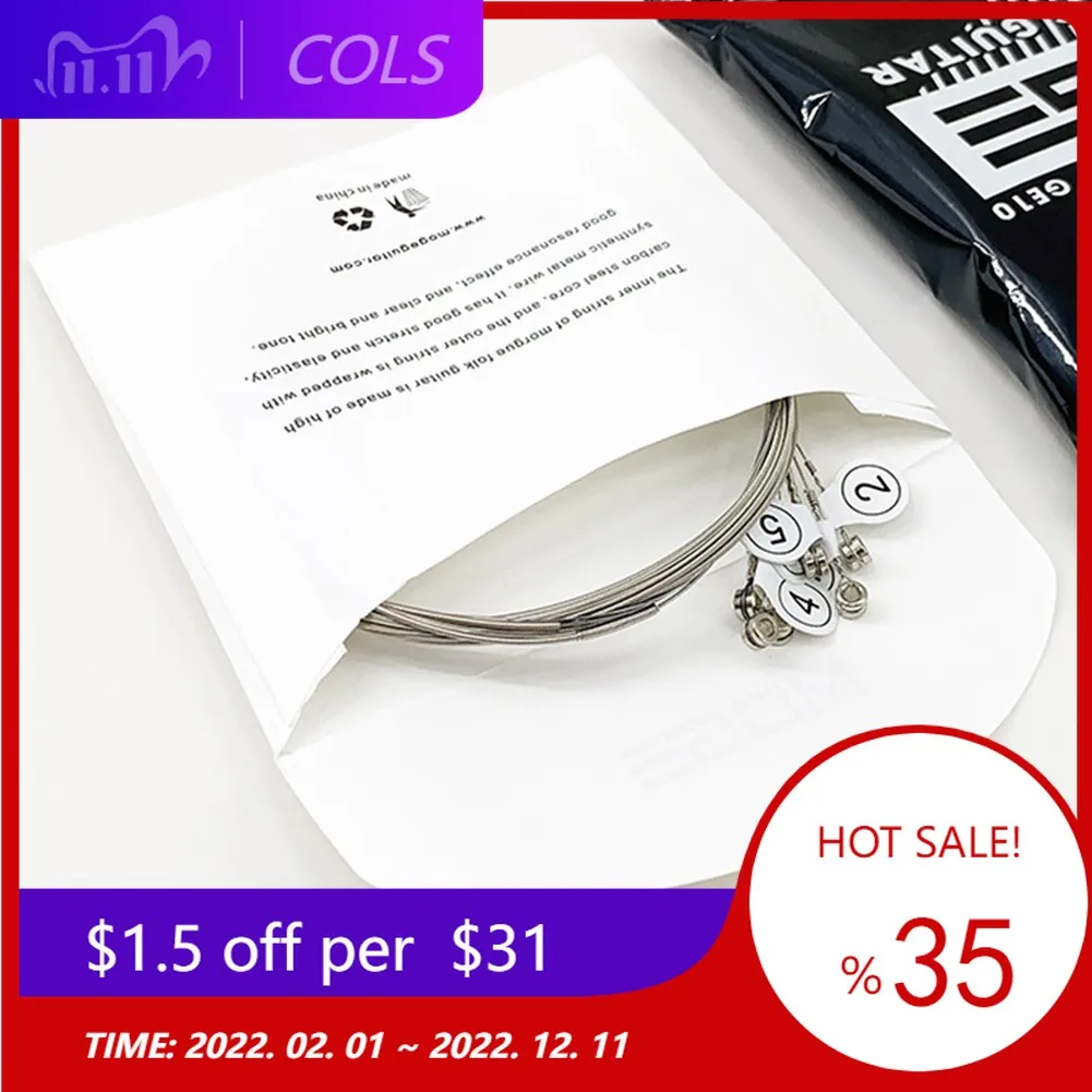 

1 Set 10-46inch Electric Guitar String Practiced Nickel Plated Steel Guitar Strings GE10 Musical Instruments Guitar Accessories