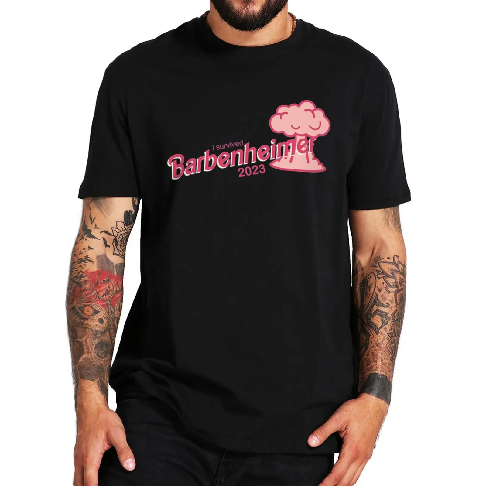 

I Survived Barbenheimer 2023 T Shirt Film Trend Fans T-shirt For Men Women Casual 100% Cotton Unisex Summe Streetwears EU Size