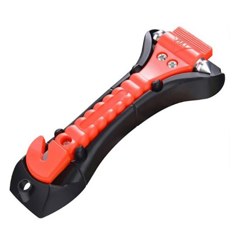

1PCS Survival Safety Hammer Camping Driving Car Seat Belt Cutter Emergency Escape Hammer To Break Window Glass RED