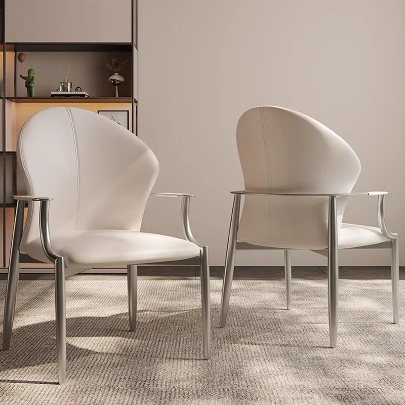 

Luxury Nordic Dining Chair White Handles Modern Bedroom Living Room Chair Home Desk Chaises De Salon Interior Decoration