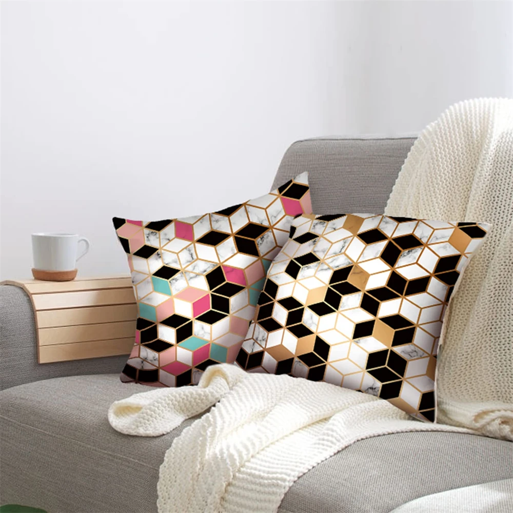Бархатные наволочки квадратные декоративные для диванной подушки мягкие