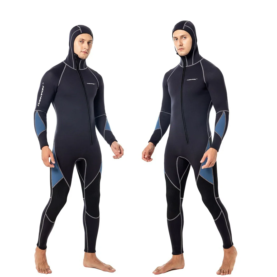 Men's Neoprene 3mm Scuba Diving Suit One-piece or Two-piece Mens Camo Full Body with Hood Spearfishing Freediving Swimsuit