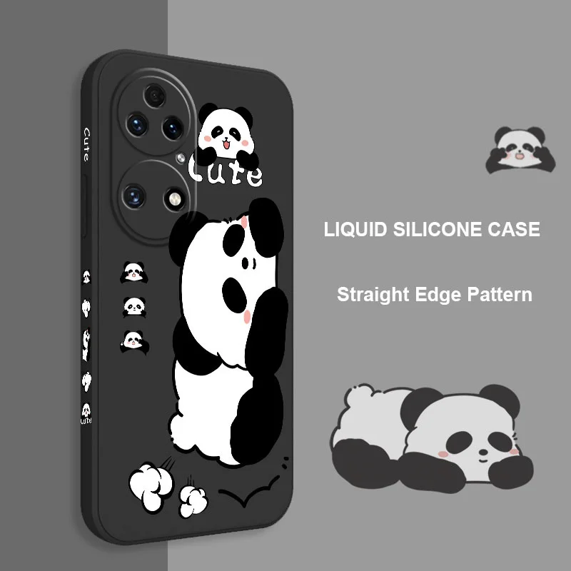 Чехол со спящей пандой для телефона Huawei P50 P40 P30 P20 Nova 10 10SE 9 9SE Mate 50 50E 40 30 20 Pro Lite P Smart