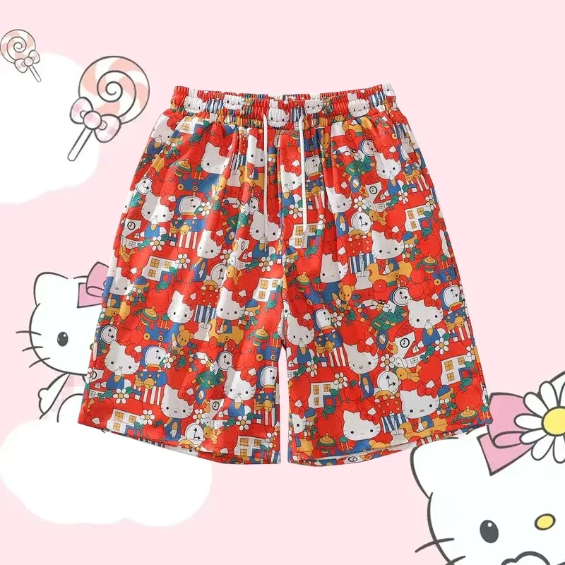 Летние пляжные шорты с мультяшным принтом