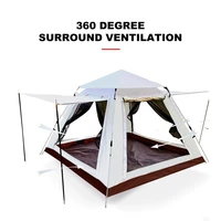 5 6 person automatic speed open beach tent double deck tent camping tent with mesh portable backpack tent suitable for hiking
