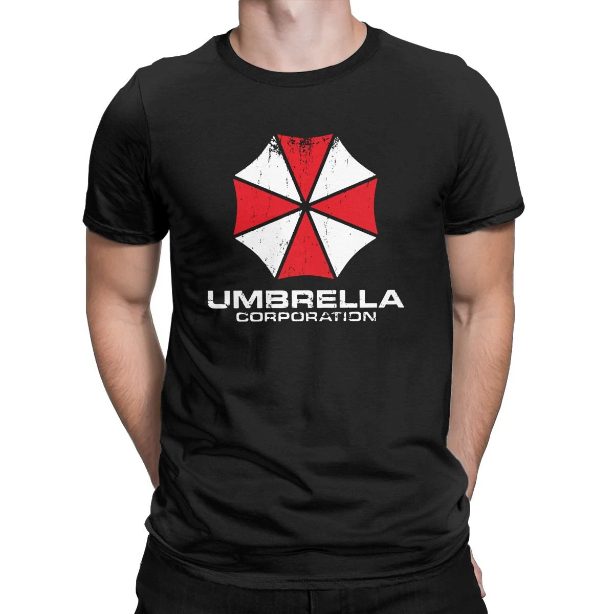 

Vintage Umbrella Corporation T-Shirts for Men O Neck 100% Cotton T Shirts Short Sleeve Tee Shirt Gift Tops