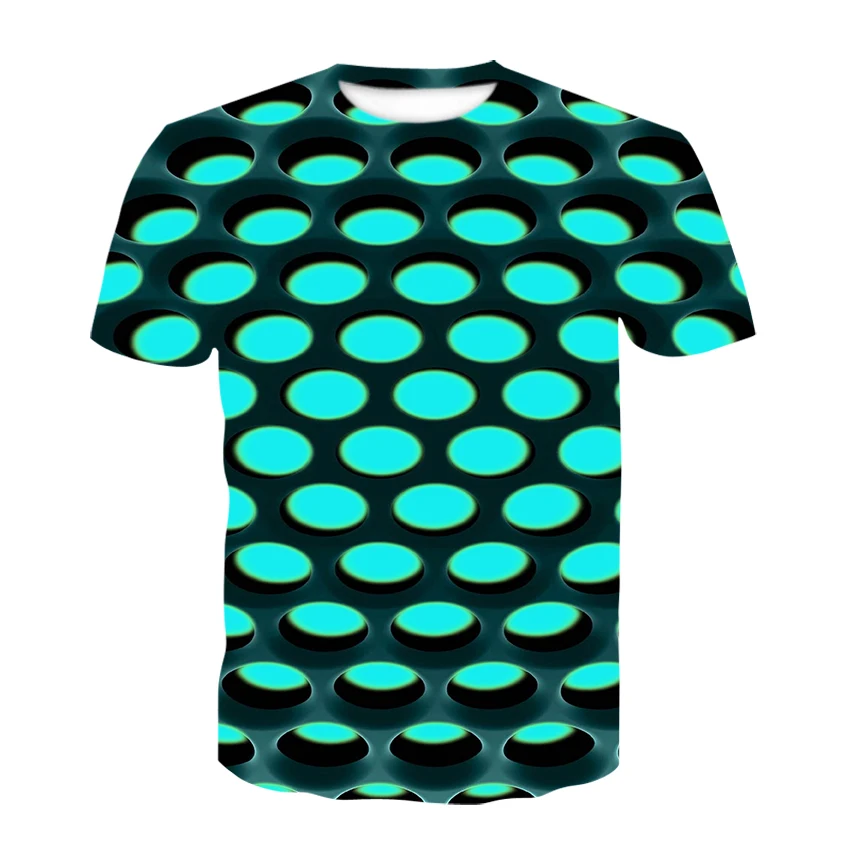 

2022 New Men's Unisex Tee T Shirt 3D Print Graphic Optical Illusion Round Neck Casual Short Sleeve Tops Streetwear Man Tshirt