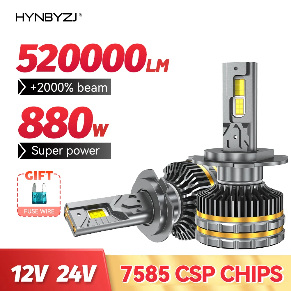 HYNBYZJ 880W H7 H4 Светодиодная