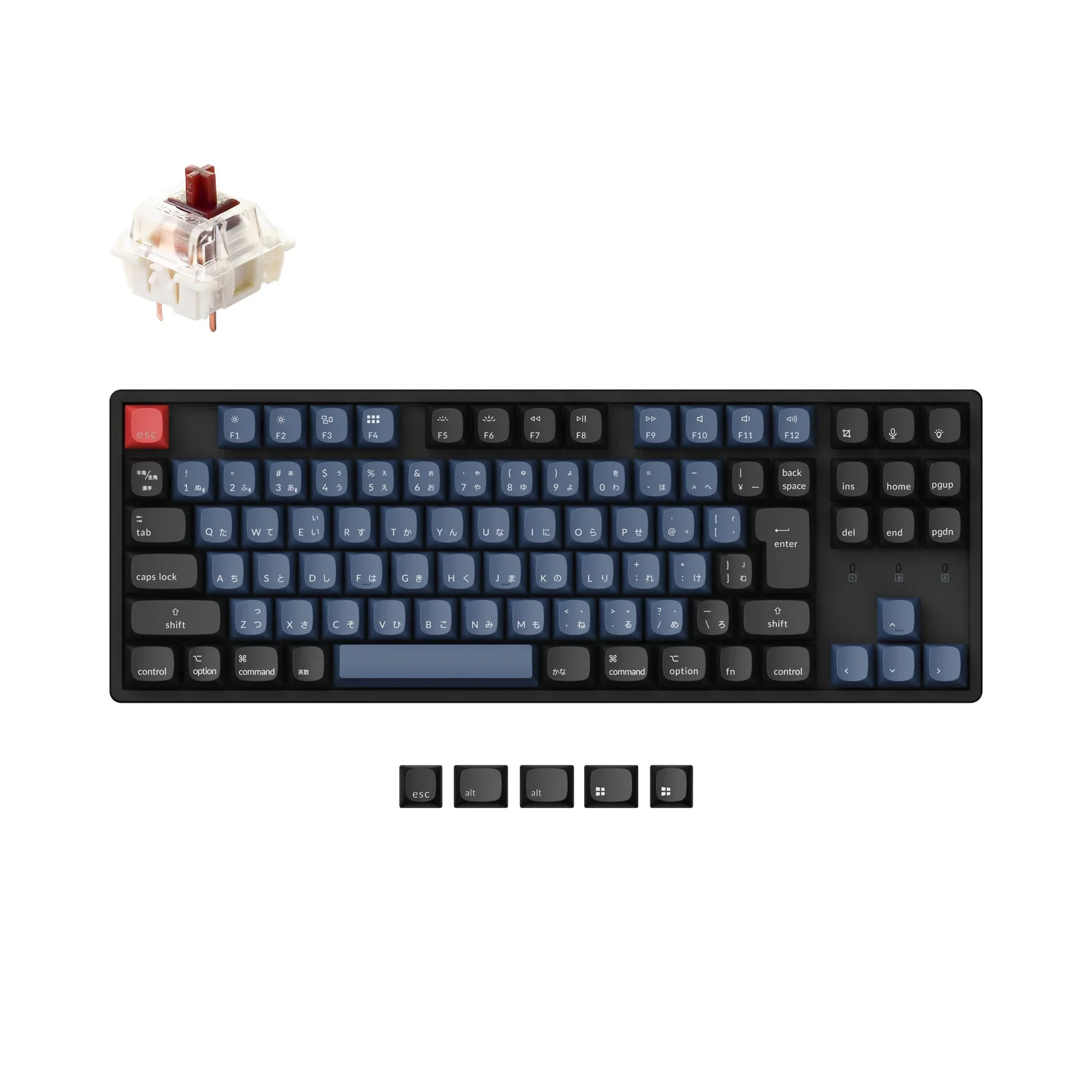 Беспроводная механическая клавиатура Keychron K8 Pro QMK/VIA, японская раскладка JIS, колпачки клавиш ABS с RGB подсветкой, переключатель Gateron с горячей заменой