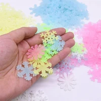 50 pcs 3d luminous snowflake wall stickers fluorescent wall stickers kids baby room bedroom home decor ceiling home decor