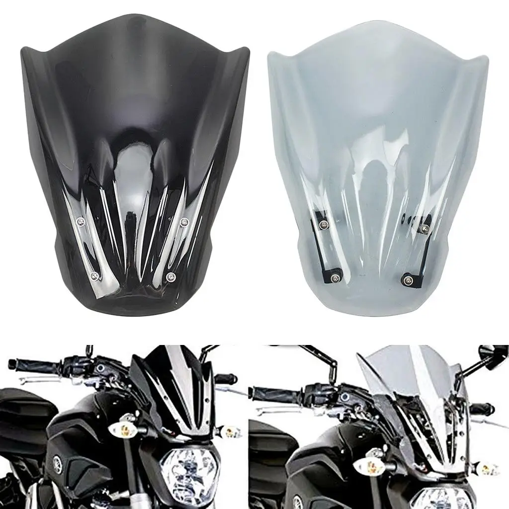 

Motorcycle Front Fairing Windscreen Windshield with Bracket for FZ-07 2013-2017
