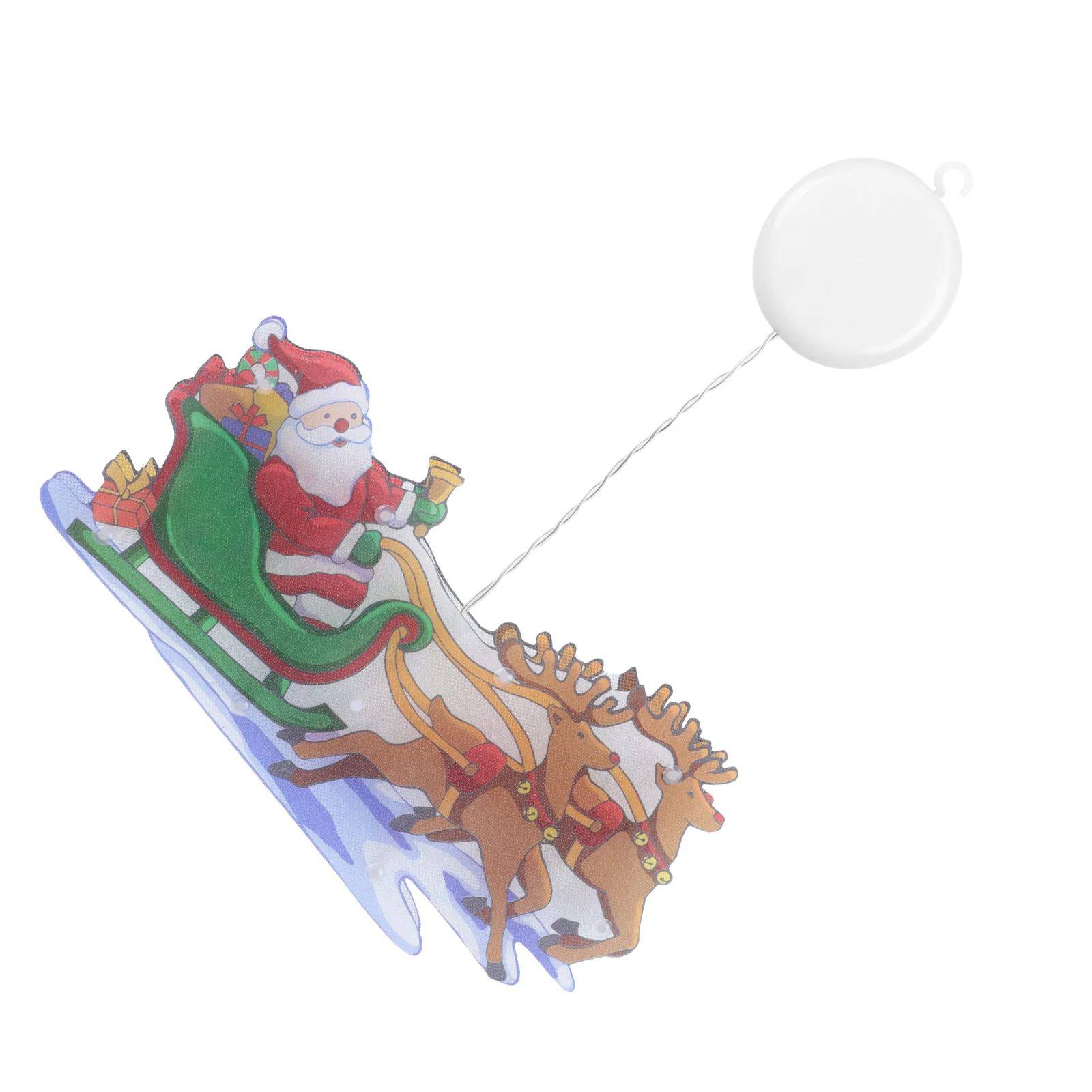 

Suction Lamp Christmas Window Decoration Light Christmas Light LED 3d Santa Hanging Lights Plastic Lighted Reindeer Ornament