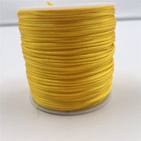 1mm 50meters yellow macrame cord strong braided silk satin nylon rope diy making findings beading thread wire
