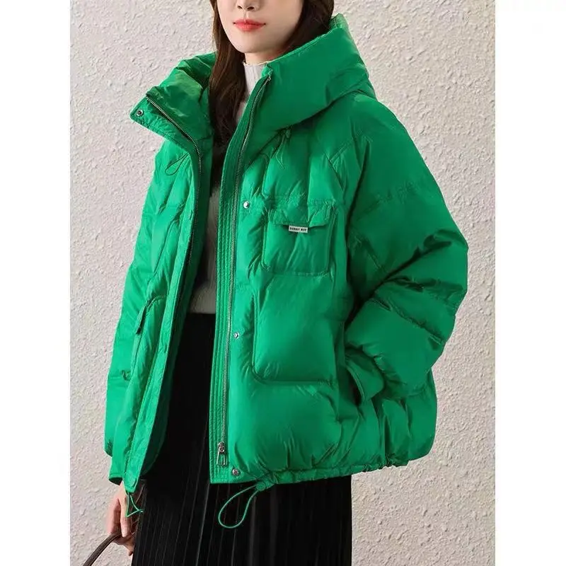 2023 New Winter Women Parkas Jackets Casual Thick Warm Stand Collar Pockets Coat Female Winter Outwear Jacket Parkas A02