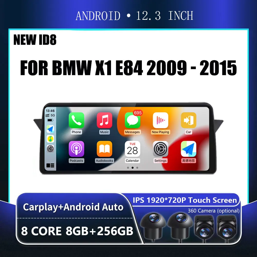 Сенсорный экран 12 3 дюйма для ОС Android BMW X1 E84 2009 2010-2015 автомобильный монитор Carplay