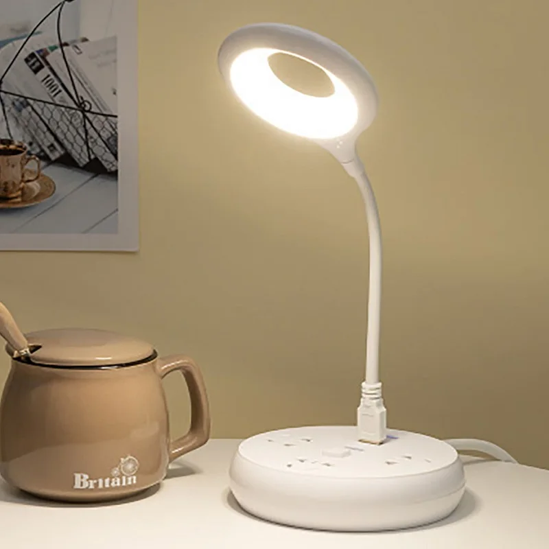 

USB Direct Plug Portable Lamp Dormitory Bedside Reading Lights Eye Protection Student Study Available Night Light