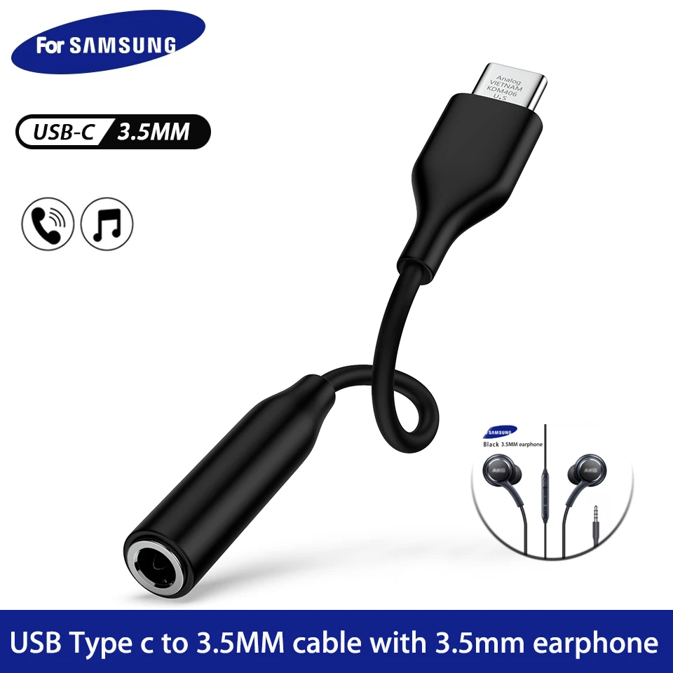 Адаптер Samsung с Type C на 3 5 разъемами Usb для наушников Штекерный аудиокабель Galaxy Note 20