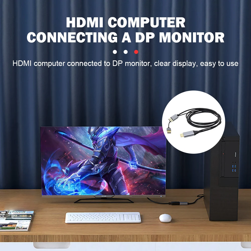 

USB 4K 60 Гц HDMI-совместимый к DP преобразователю HD Displayport, видеоадаптер, кабель для PS4, ПК, ноутбука, шнур, шнур, горячая распродажа