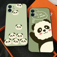 cartoon cute panda bear phone case for funda iphone 13 11 pro max 12 mini x xr xs max 6 6s 7 8 plus silicone cover carcasa