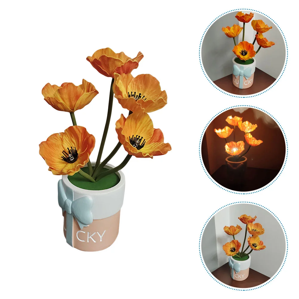 

Table Lamp Bedroom Night Lamp Desk Lamp Decor Creative Tabletop Light Night Lamp Flower Pot Lamp Bedside Lamp
