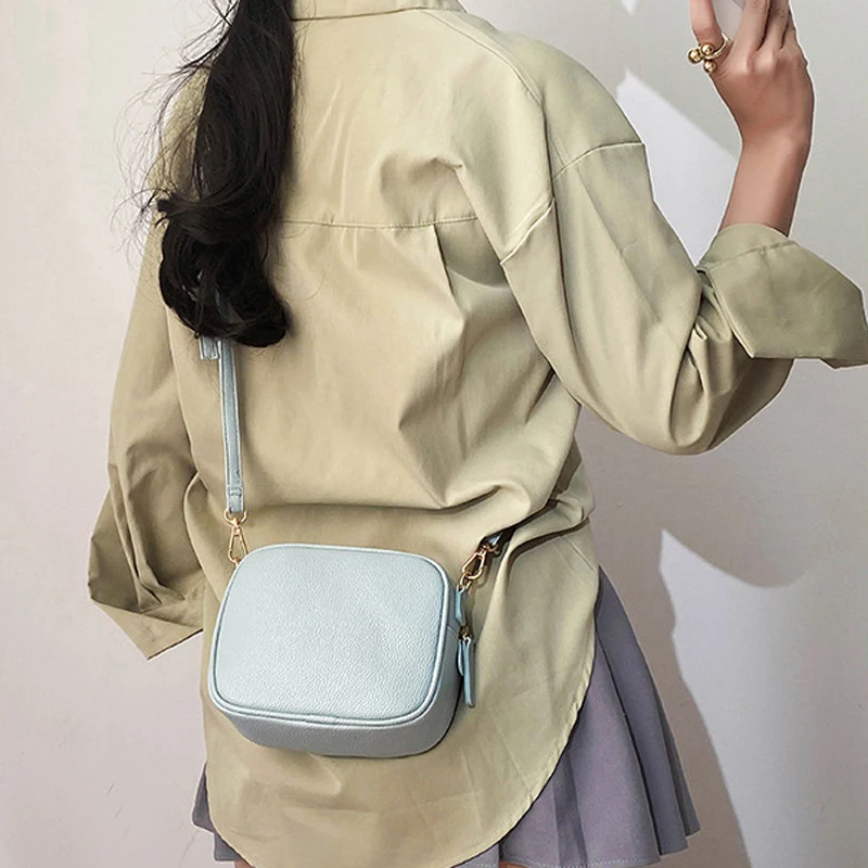 Fashion Shoulder Bags Women Purses Small Handbags Adjustable Strap Crossbody Solid Bag Ladies Daily Use Zipper PU Bags Wholesale