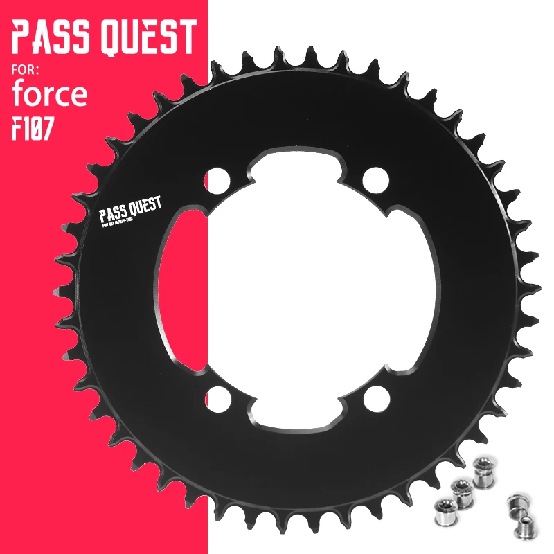 

PASS QUEST 107BCD AERO Bicycle Chainring for SRAM FROCE AXS Chain Narrow Wide Tooth Chainwheel Eagle Electric Variable Road Bike