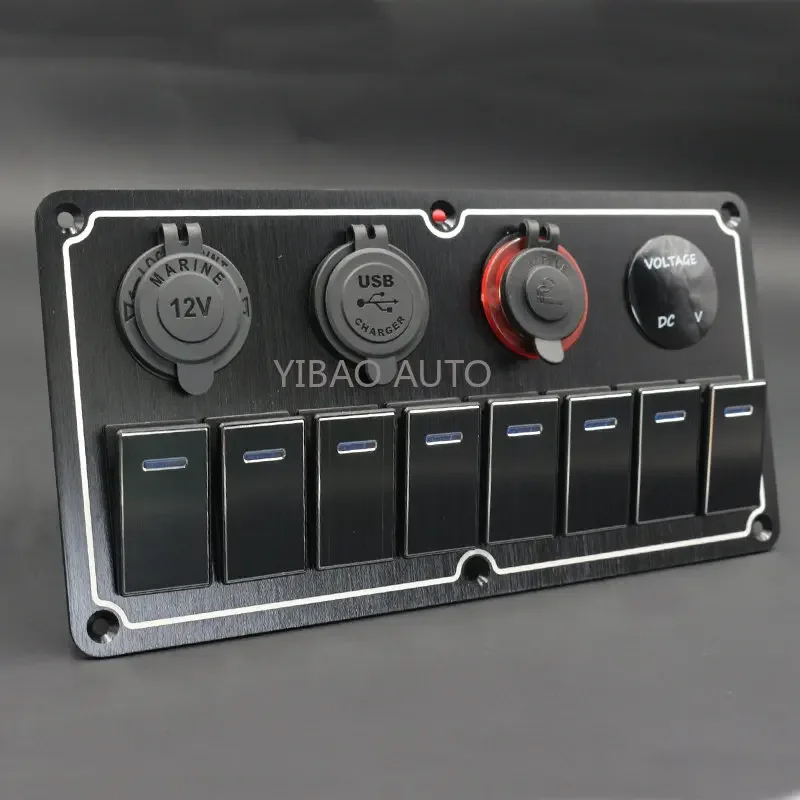 

Металлическая Панель Переключателей С 4-8 Кнопками И USB Для Автомобиля, Морского Грузового Корабля, Кемпера, Лодки