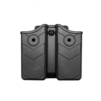 tege polymer universal double magazine pouch for 357 409mm double stack mags with belt clip attachment