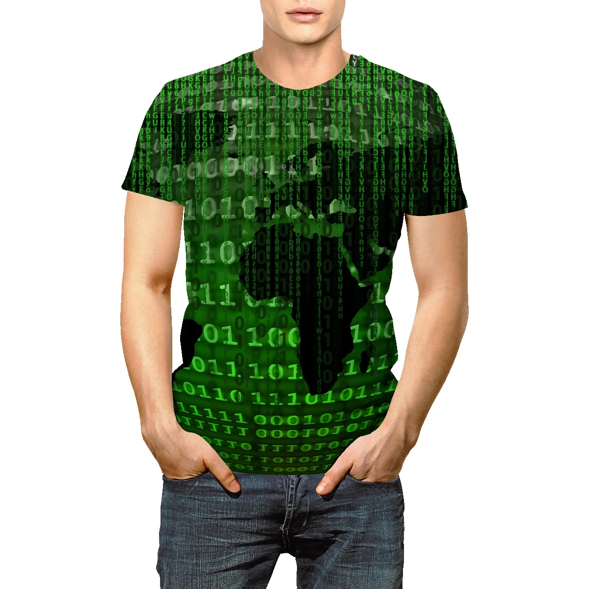 Оригинальная кодовая Европейская и американская футболка большого размера с