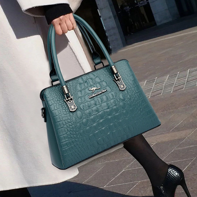 

2023 женская сумка, дизайнерская Роскошная Высококачественная сумка через плечо из искусственной кожи под крокодиловую кожу, сумки с узором, модная женская сумка-тоут через плечо