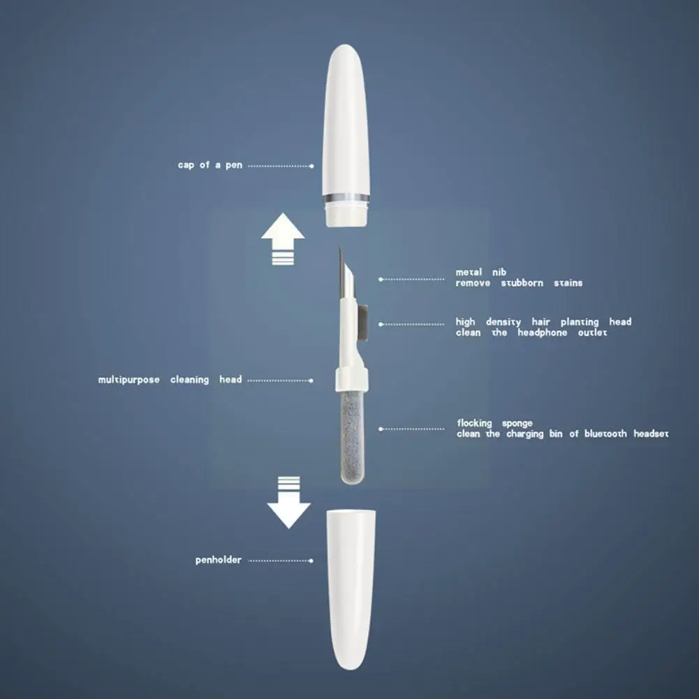 

Earbuds Cleaning Pen Cleaner Kit For Apple Airpods 3 In 1 Multi-Function for Huawei Samsung Portable Earphone Brush Dust Re I6R3