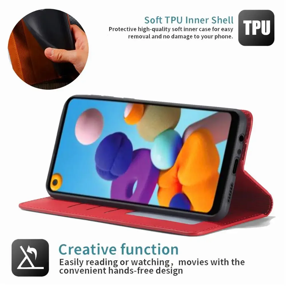 Кожаный чехол-кошелек для Xiaomi Redmi 9 9A 9C 9T 10 10A 10C 11A 12C 13C K40 Pro с магнитным держателем