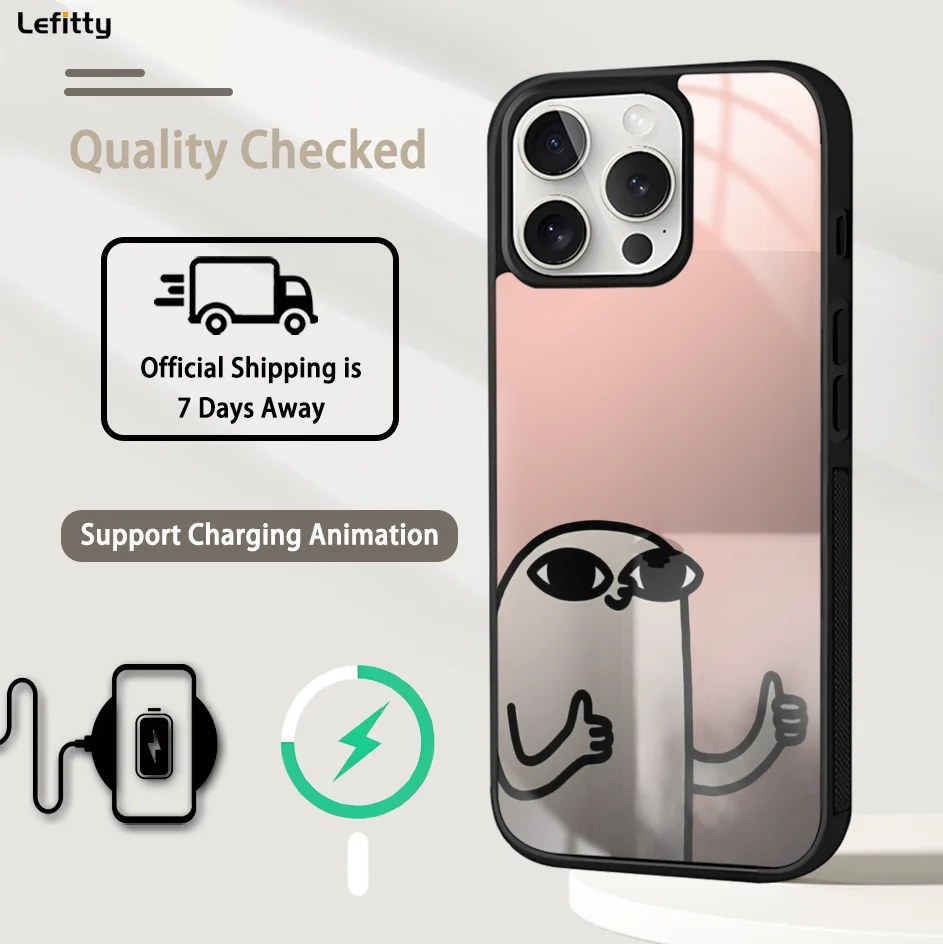 Забавный чехол для телефона K-Ketnipz Bean iPhone 16 15 14 13 12 11 Pro Max Plus мини-магнитный Magsafe с